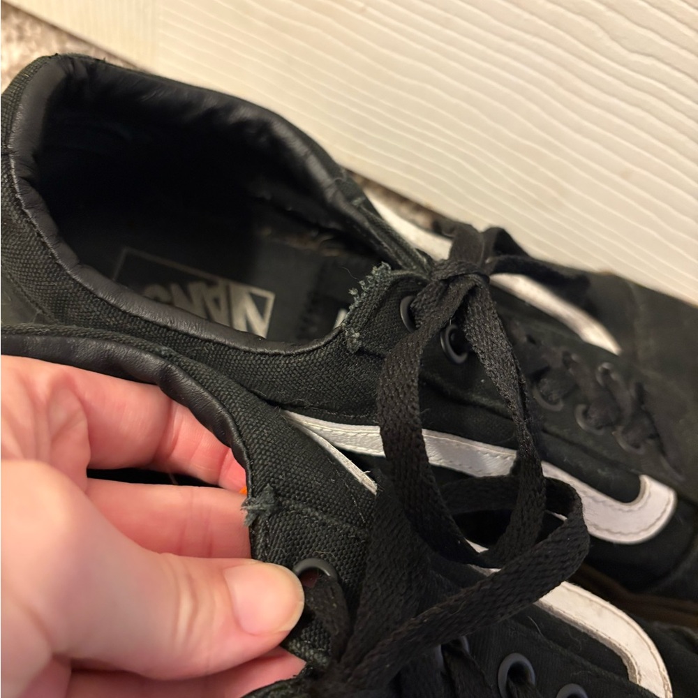 Vans Black and White Sneakers with Brown Sole - Picture 7 of 11